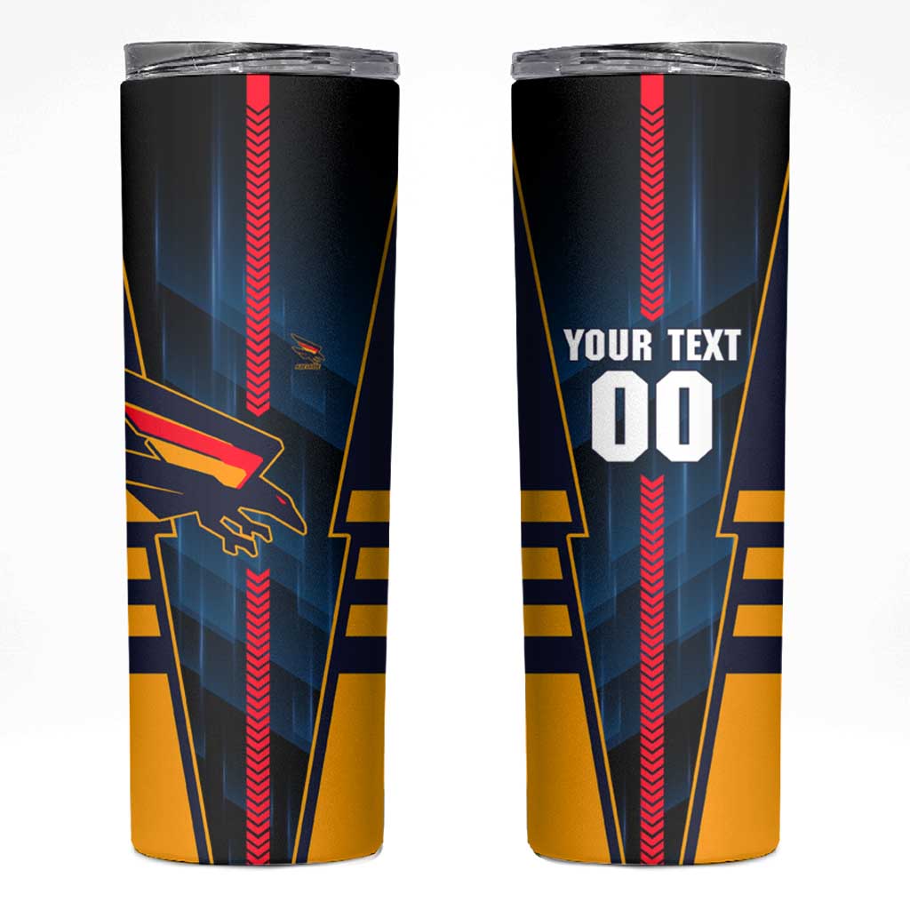 Personalized Adelaide Crows Skinny Tumbler Modern Geometric Sports Graphic Style