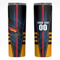 Personalized Adelaide Crows Skinny Tumbler Modern Geometric Sports Graphic Style