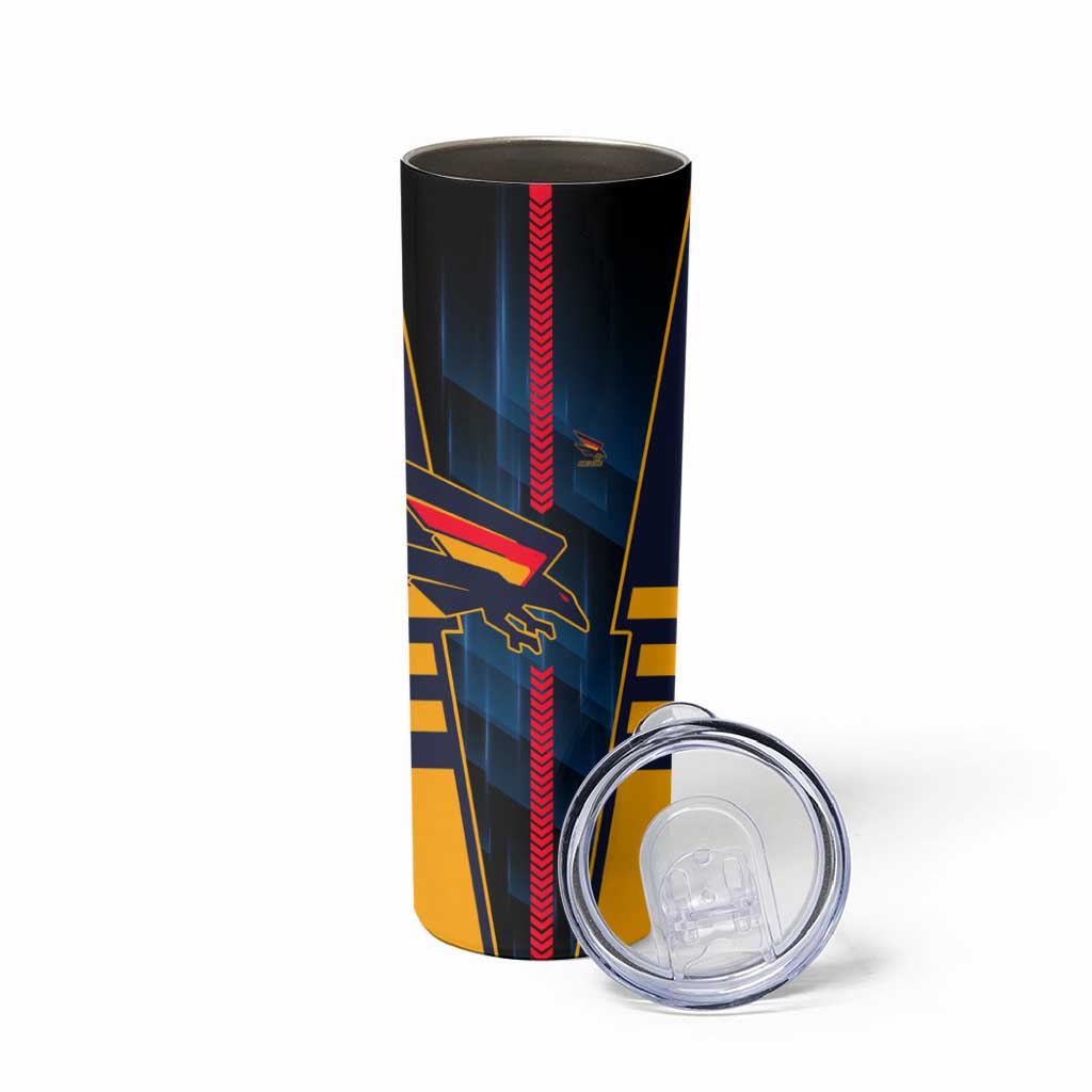 Personalized Adelaide Crows Skinny Tumbler Modern Geometric Sports Graphic Style