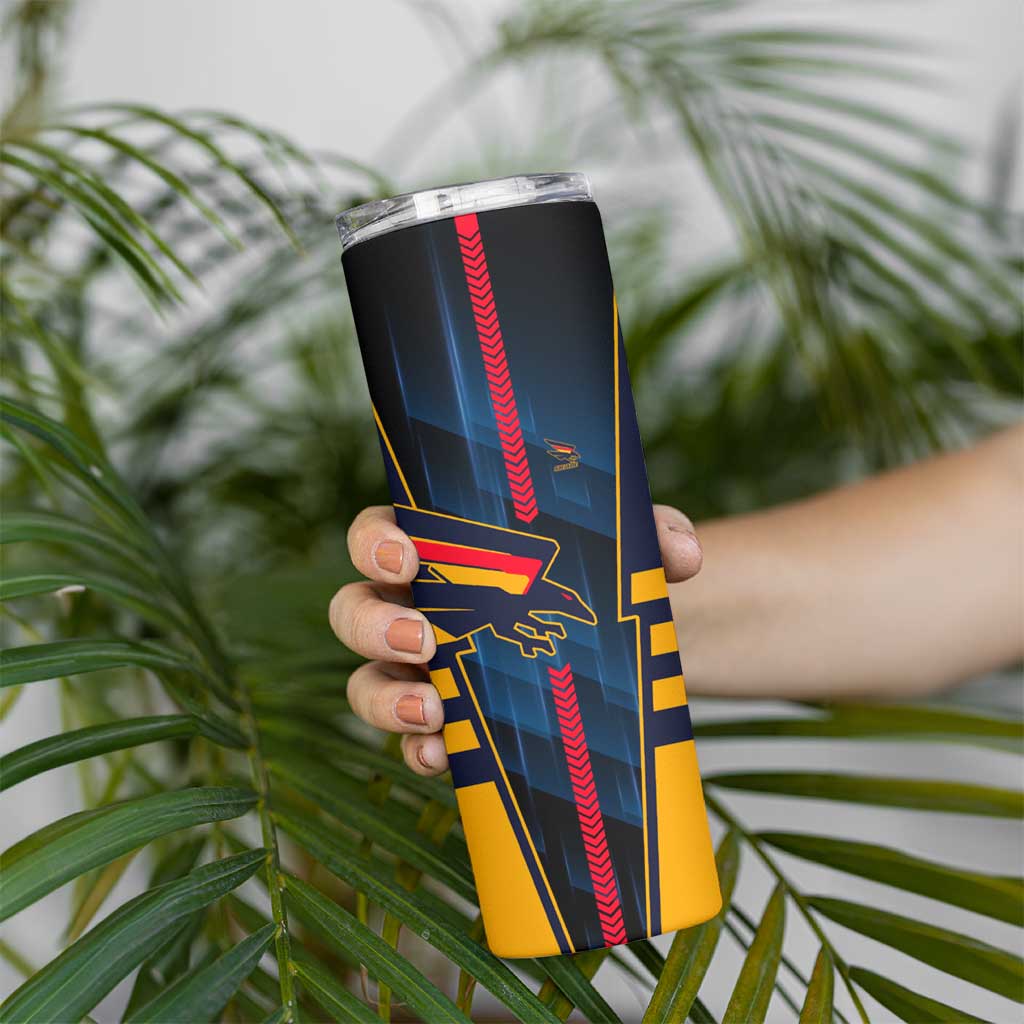 Personalized Adelaide Crows Skinny Tumbler Modern Geometric Sports Graphic Style