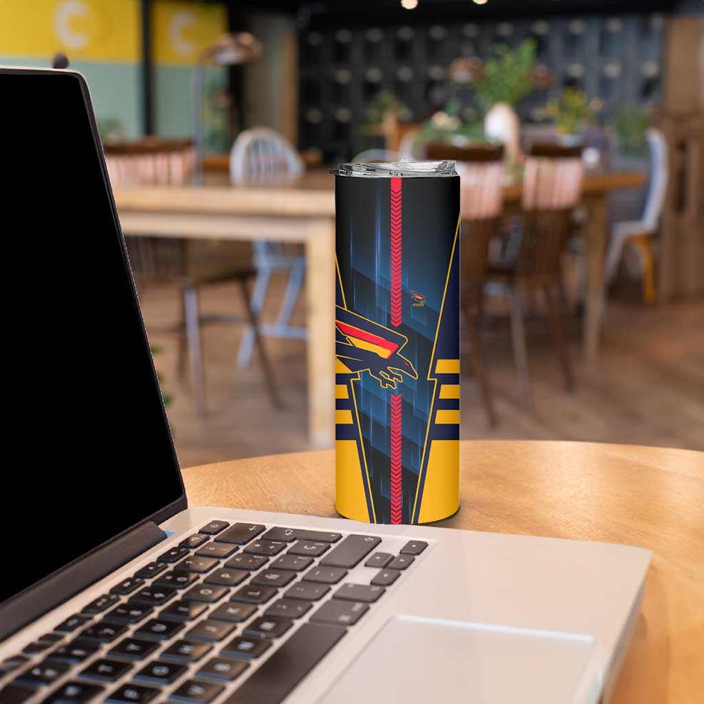 Personalized Adelaide Crows Skinny Tumbler Modern Geometric Sports Graphic Style