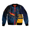 Personalized Adelaide Crows Sleeve Zip Bomber Jacket Modern Geometric Sports Graphic Style