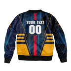 Personalized Adelaide Crows Sleeve Zip Bomber Jacket Modern Geometric Sports Graphic Style