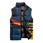 Personalized Adelaide Crows Sleeveless Puffer Jacket Modern Geometric Sports Graphic Style