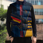 Personalized Adelaide Crows Sleeveless Puffer Jacket Modern Geometric Sports Graphic Style