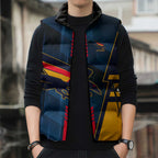 Personalized Adelaide Crows Sleeveless Puffer Jacket Modern Geometric Sports Graphic Style