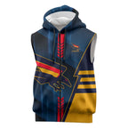 Personalized Adelaide Crows Sleeveless Zip Hoodie Modern Geometric Sports Graphic Style