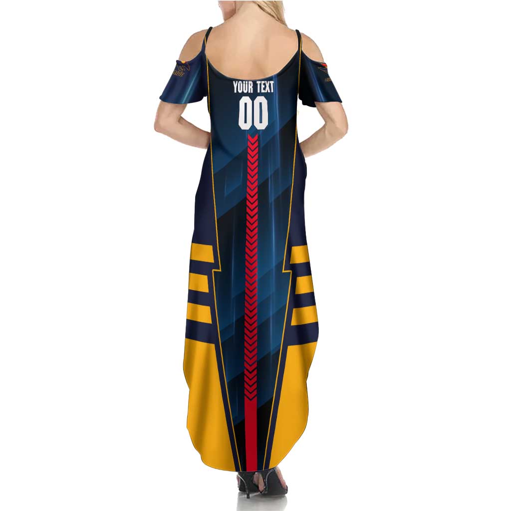 Personalized Adelaide Crows Summer Maxi Dress Modern Geometric Sports Graphic Style
