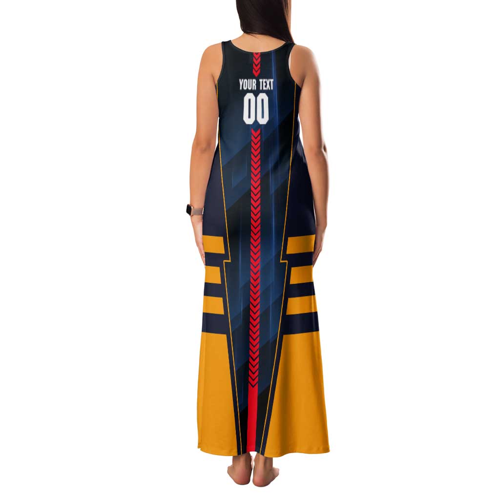Personalized Adelaide Crows Tank Maxi Dress Modern Geometric Sports Graphic Style
