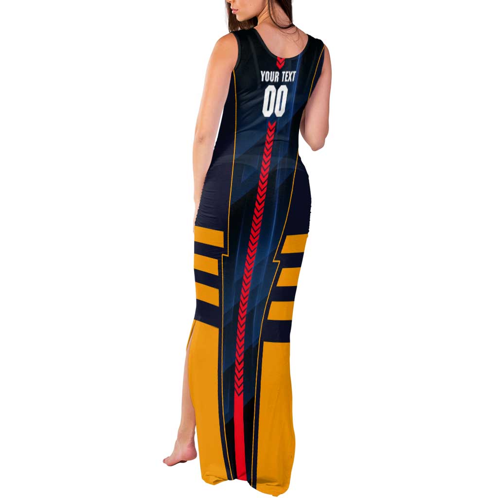 Personalized Adelaide Crows Tank Maxi Dress Modern Geometric Sports Graphic Style