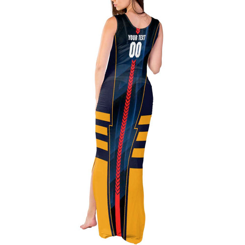 Personalized Adelaide Crows Tank Maxi Dress Modern Geometric Sports Graphic Style