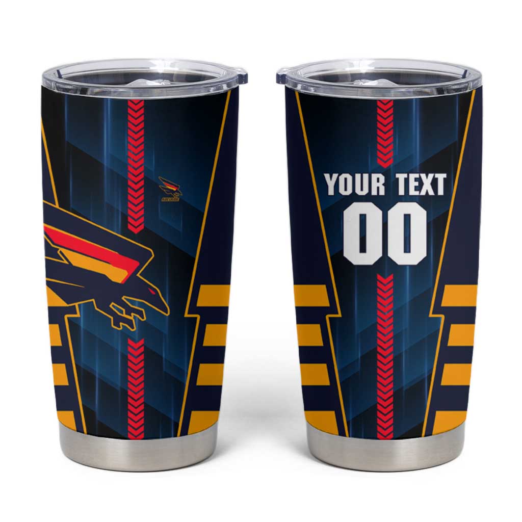Personalized Adelaide Crows Tumbler Cup Modern Geometric Sports Graphic Style