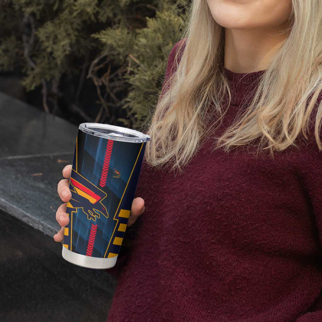 Personalized Adelaide Crows Tumbler Cup Modern Geometric Sports Graphic Style