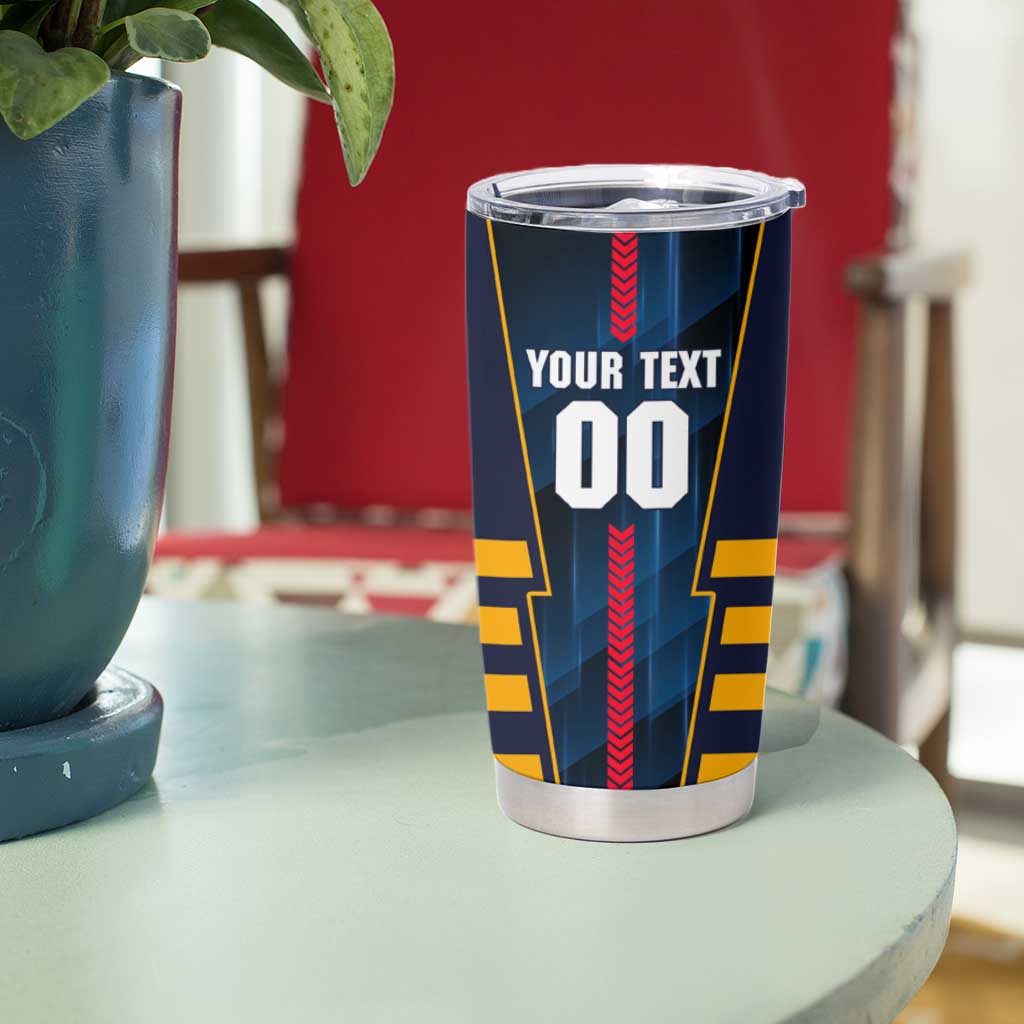 Personalized Adelaide Crows Tumbler Cup Modern Geometric Sports Graphic Style