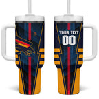 Personalized Adelaide Crows Tumbler With Handle Modern Geometric Sports Graphic Style