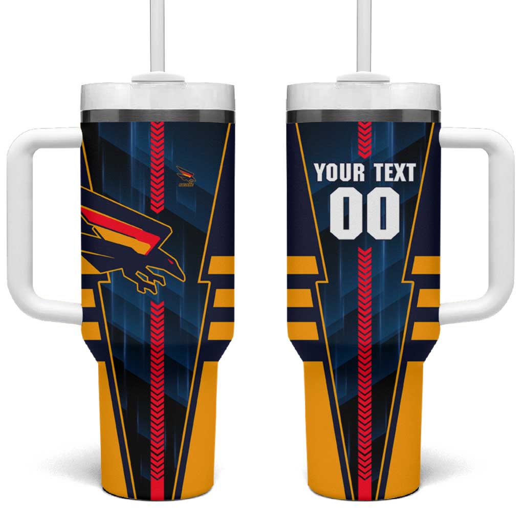 Personalized Adelaide Crows Tumbler With Handle Modern Geometric Sports Graphic Style