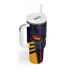 Personalized Adelaide Crows Tumbler With Handle Modern Geometric Sports Graphic Style