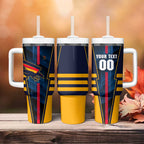 Personalized Adelaide Crows Tumbler With Handle Modern Geometric Sports Graphic Style