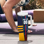 Personalized Adelaide Crows Tumbler With Handle Modern Geometric Sports Graphic Style