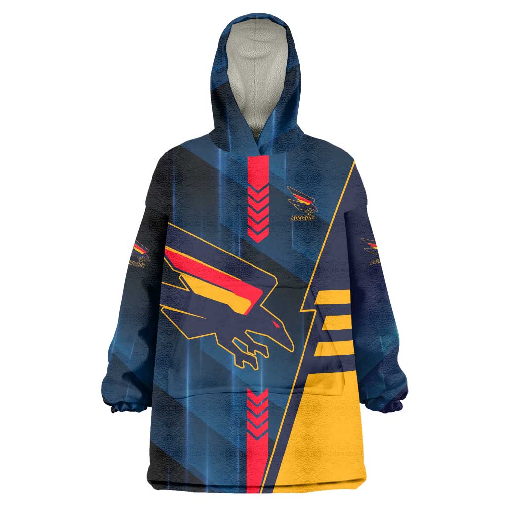 Personalized Adelaide Crows Wearable Blanket Hoodie Modern Geometric Sports Graphic Style