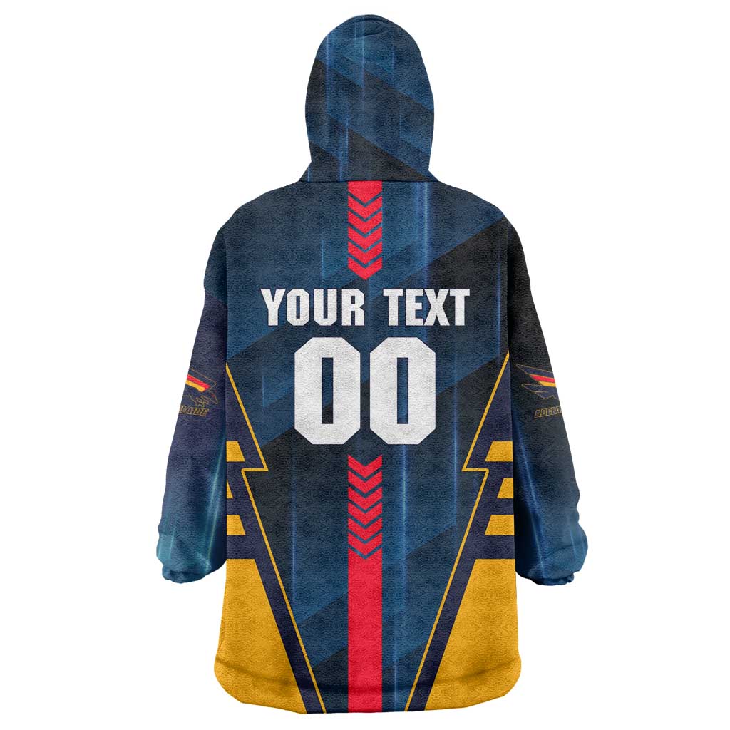 Personalized Adelaide Crows Wearable Blanket Hoodie Modern Geometric Sports Graphic Style