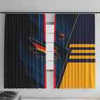 Adelaide Crows Window Curtain Modern Geometric Sports Graphic Style