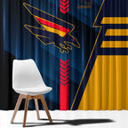 Adelaide Crows Window Curtain Modern Geometric Sports Graphic Style