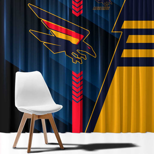 Adelaide Crows Window Curtain Modern Geometric Sports Graphic Style