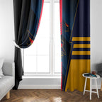 Adelaide Crows Window Curtain Modern Geometric Sports Graphic Style
