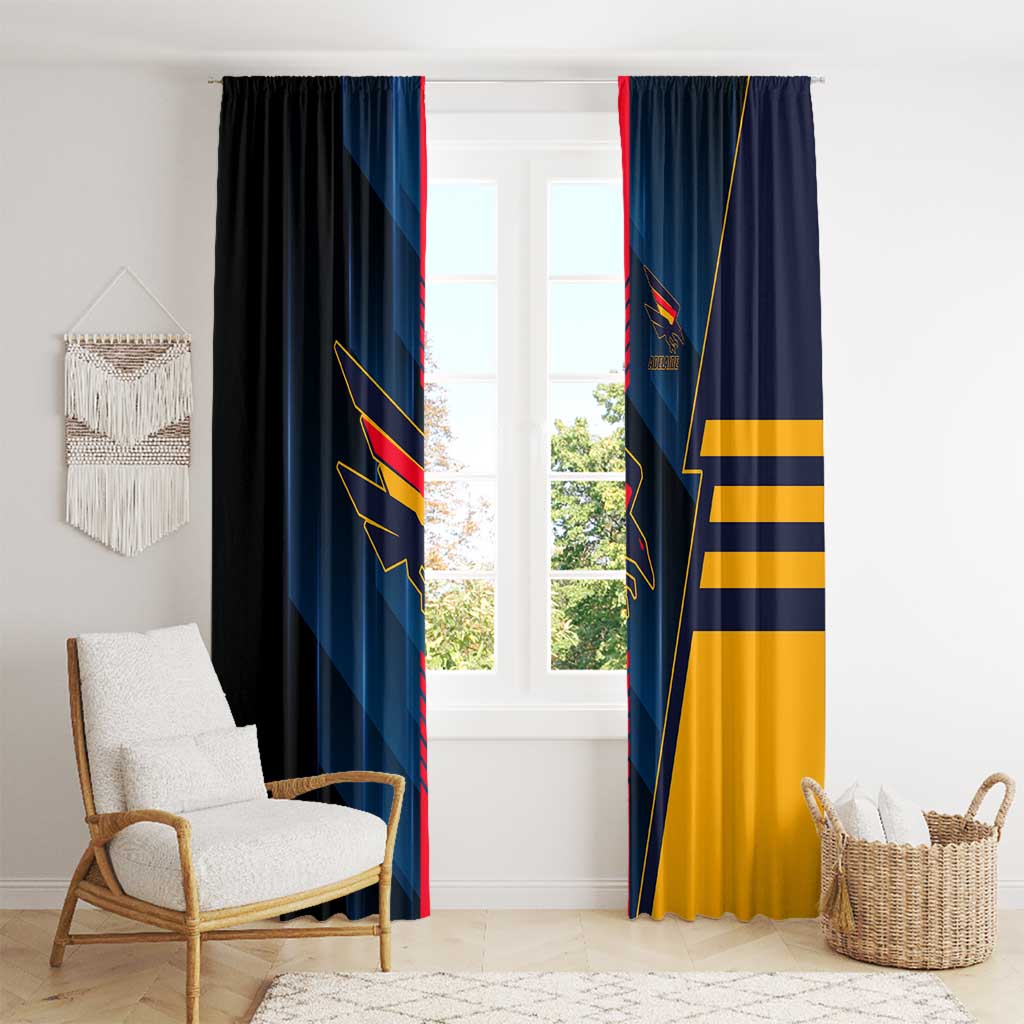 Adelaide Crows Window Curtain Modern Geometric Sports Graphic Style
