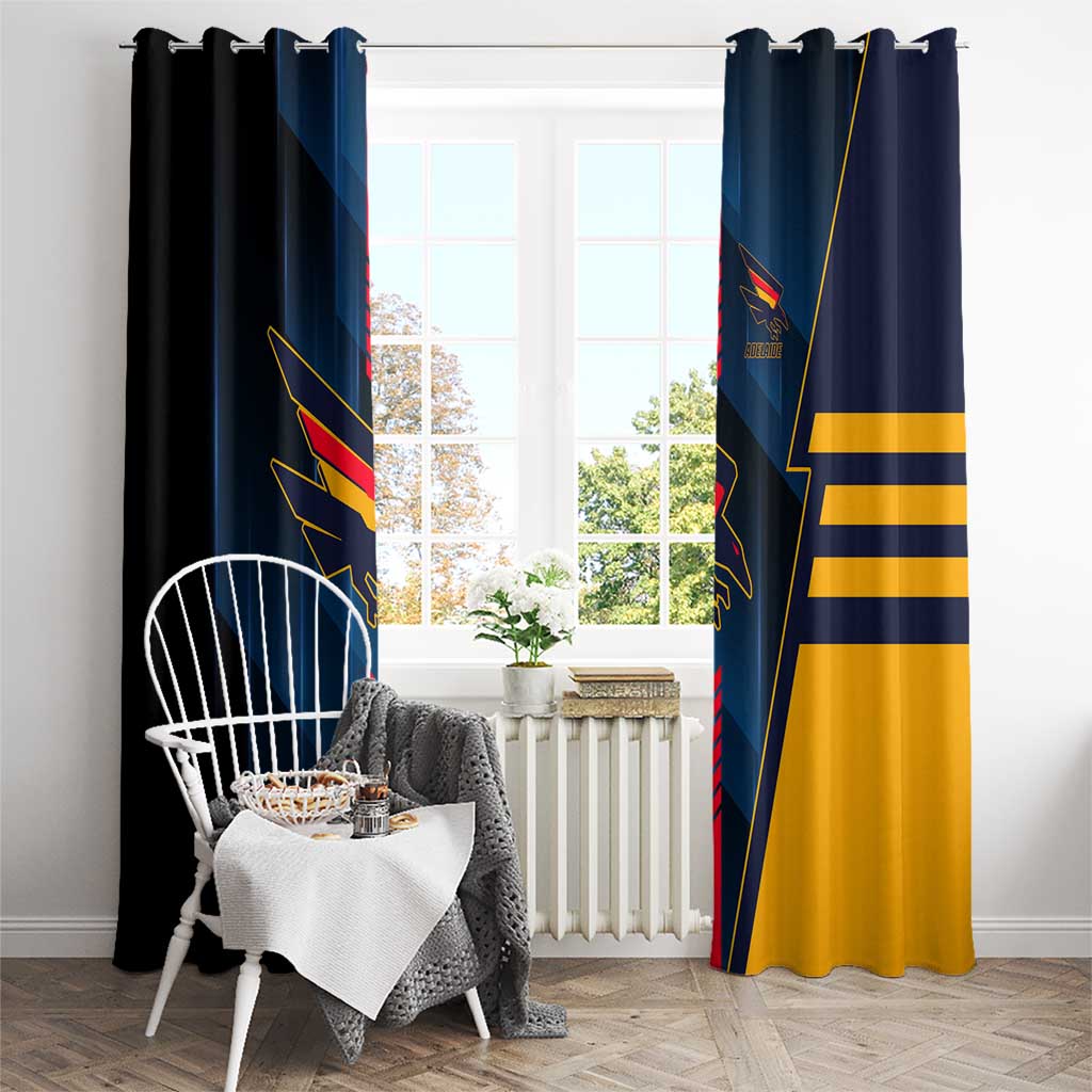 Adelaide Crows Window Curtain Modern Geometric Sports Graphic Style