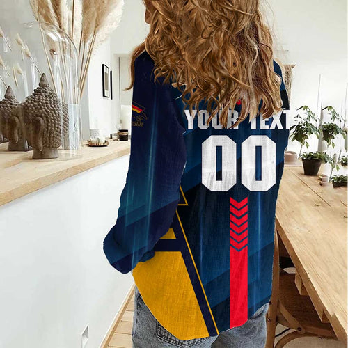 Personalized Adelaide Crows Women Casual Shirt Modern Geometric Sports Graphic Style