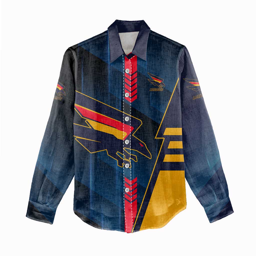 Personalized Adelaide Crows Women Casual Shirt Modern Geometric Sports Graphic Style