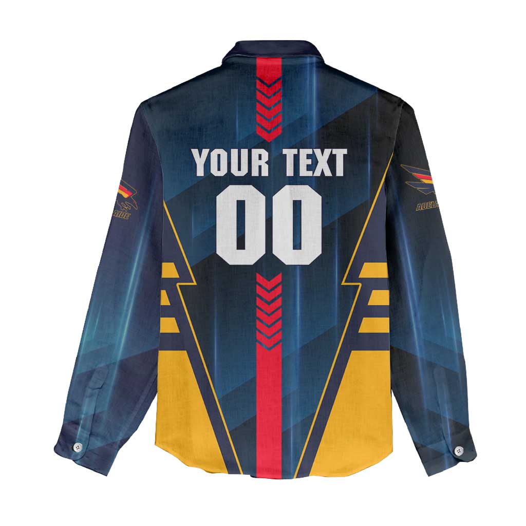 Personalized Adelaide Crows Women Casual Shirt Modern Geometric Sports Graphic Style