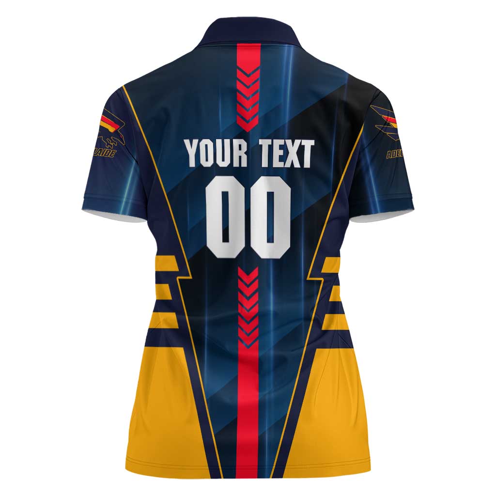 Personalized Adelaide Crows Women Polo Shirt Modern Geometric Sports Graphic Style