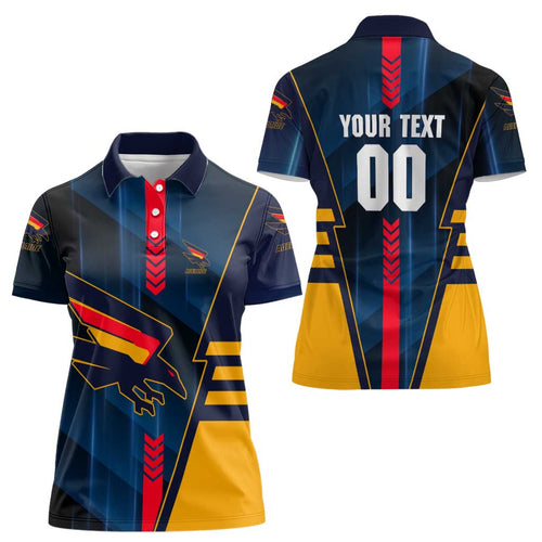 Personalized Adelaide Crows Women Polo Shirt Modern Geometric Sports Graphic Style