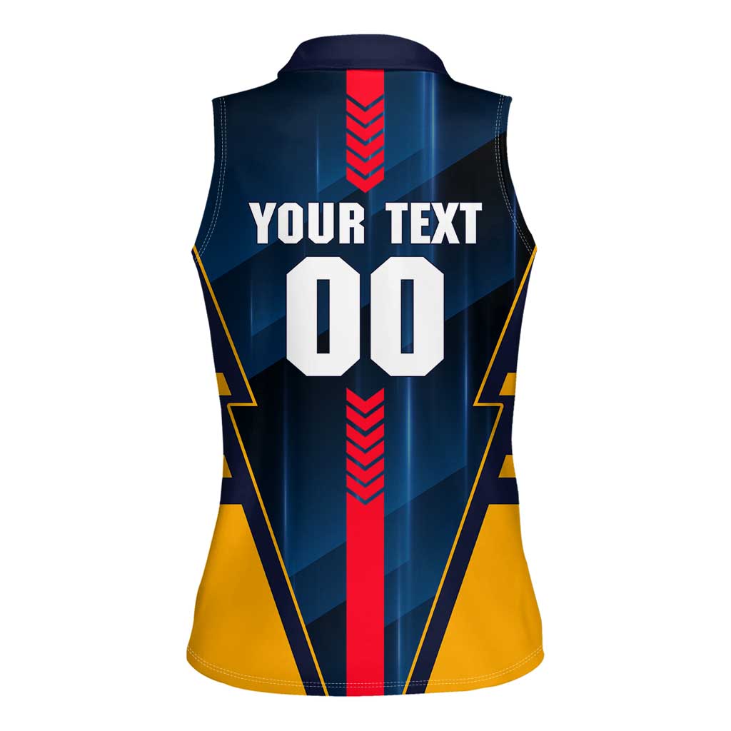Personalized Adelaide Crows Women Sleeveless Polo Shirt Modern Geometric Sports Graphic Style