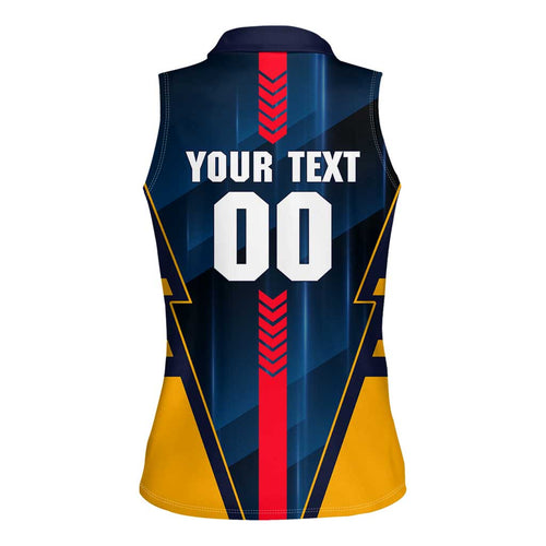 Personalized Adelaide Crows Women Sleeveless Polo Shirt Modern Geometric Sports Graphic Style