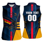 Personalized Adelaide Crows Women Sleeveless Polo Shirt Modern Geometric Sports Graphic Style