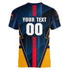 Personalized Adelaide Crows Women V-Neck T-Shirt Modern Geometric Sports Graphic Style