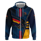 Personalized Adelaide Crows Zip Hoodie Modern Geometric Sports Graphic Style