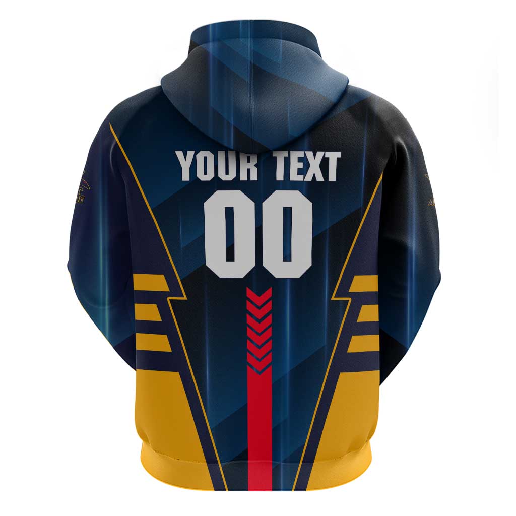 Personalized Adelaide Crows Zip Hoodie Modern Geometric Sports Graphic Style