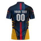 Personalized Adelaide Crows Zipper Polo Shirt Modern Geometric Sports Graphic Style