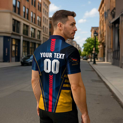 Personalized Adelaide Crows Zipper Polo Shirt Modern Geometric Sports Graphic Style