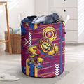 Brisbane Lions Laundry Basket Mascot Cartoon Football Illustration Style