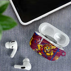 Brisbane Lions AirPods Case Mascot Cartoon Football Illustration Style