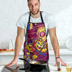 Brisbane Lions Apron Mascot Cartoon Football Illustration Style