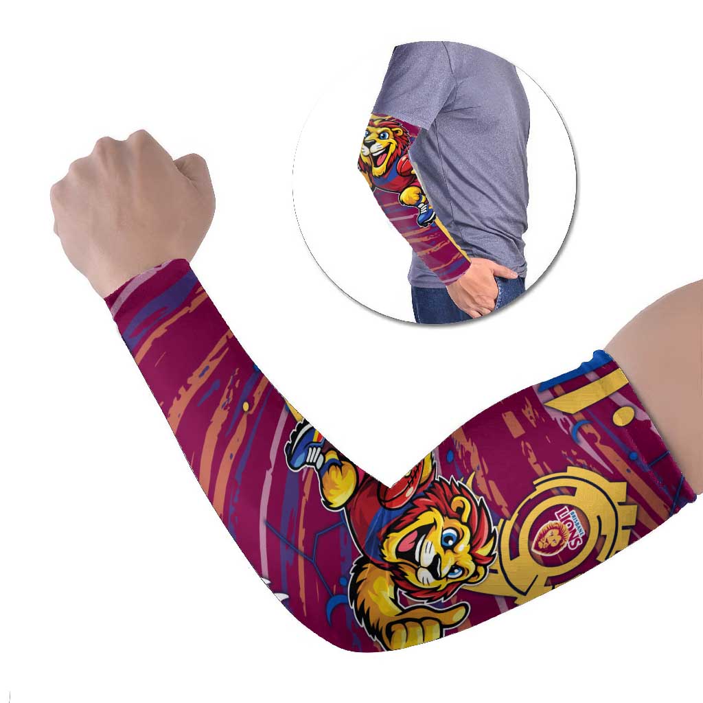 Brisbane Lions Arm Sleeves Mascot Cartoon Football Illustration Style