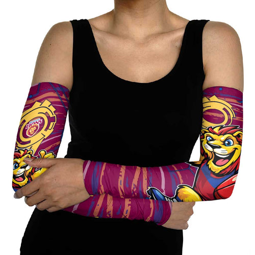 Brisbane Lions Arm Sleeves Mascot Cartoon Football Illustration Style