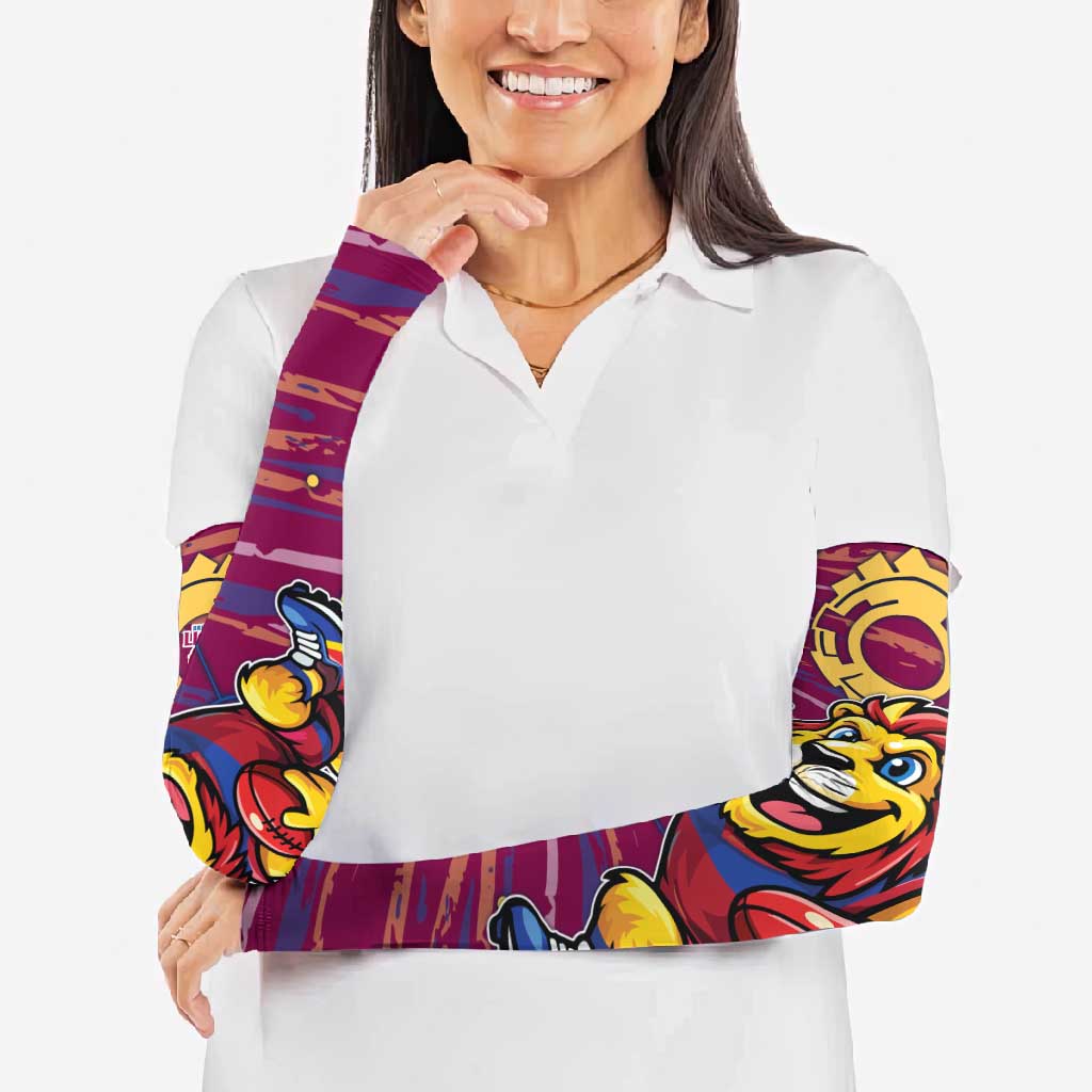 Brisbane Lions Arm Sleeves Mascot Cartoon Football Illustration Style
